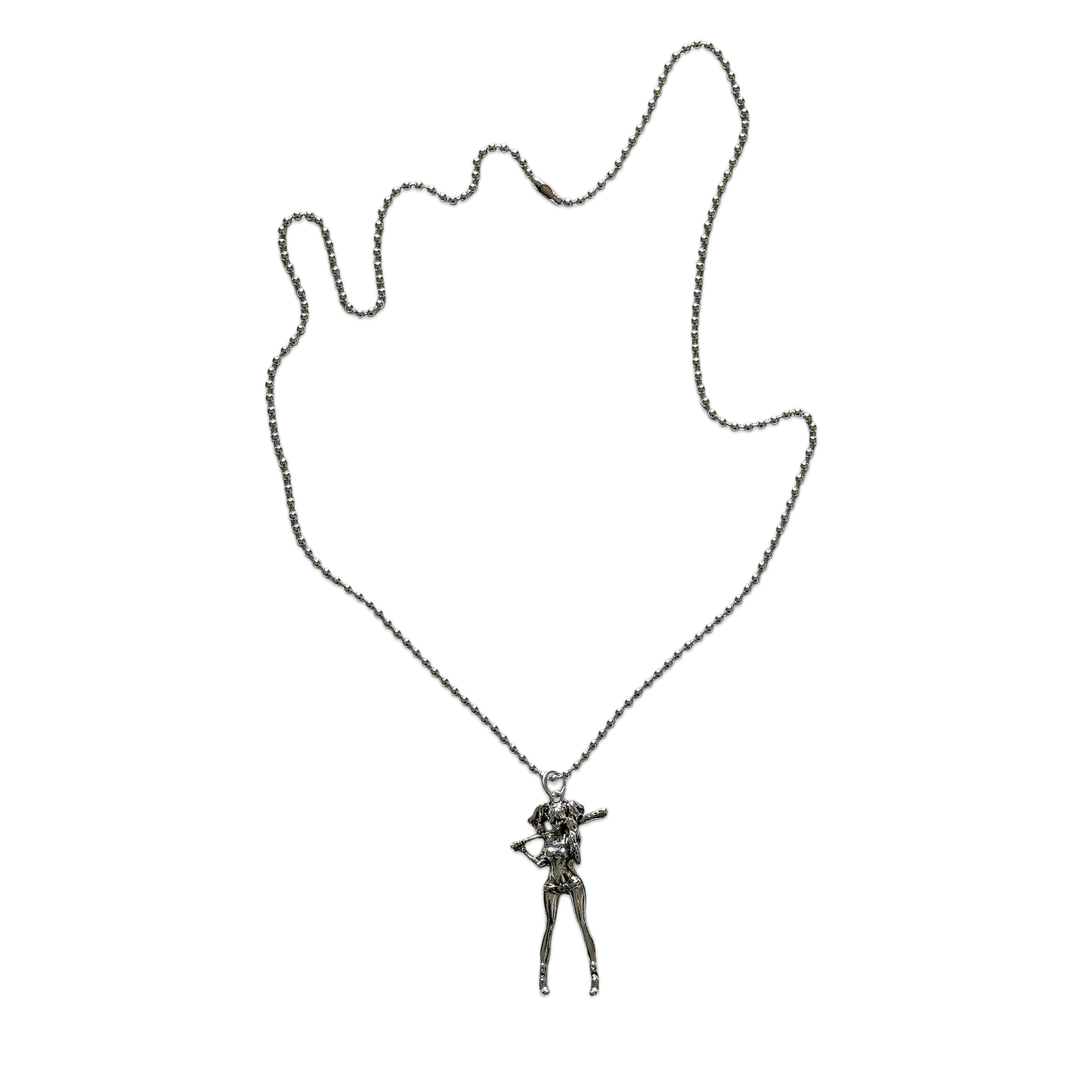 Necklace with a pendant on a white background