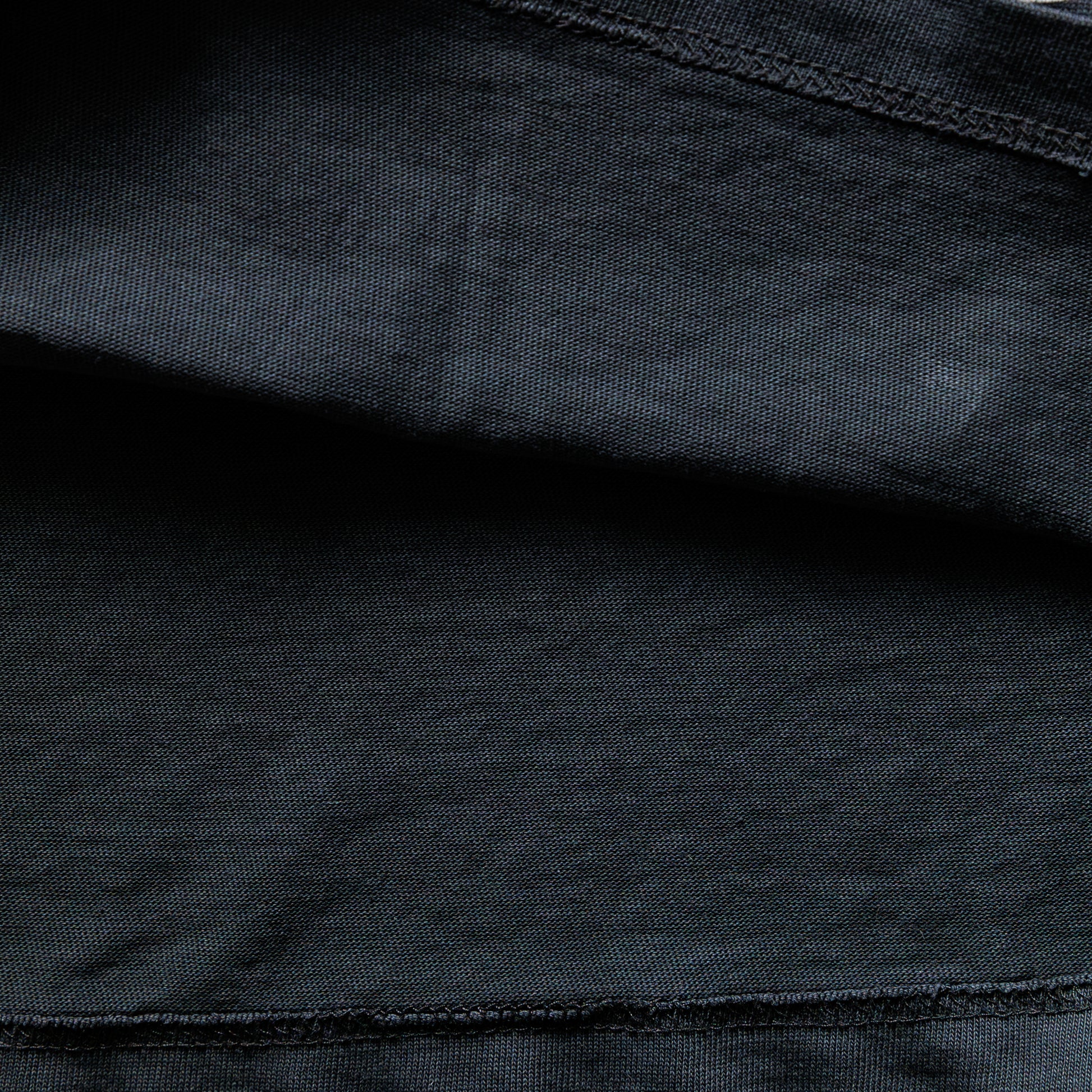Close-up of dark black fabric with visible texture