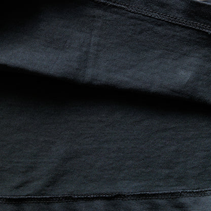 Close-up of dark black fabric with visible texture