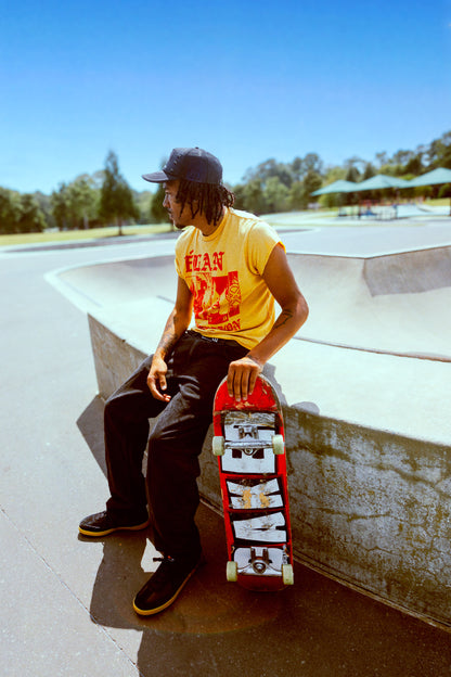 Raw Cut VERS TO VICTORY T-shirt [Harlem Yellow] - EVR® 