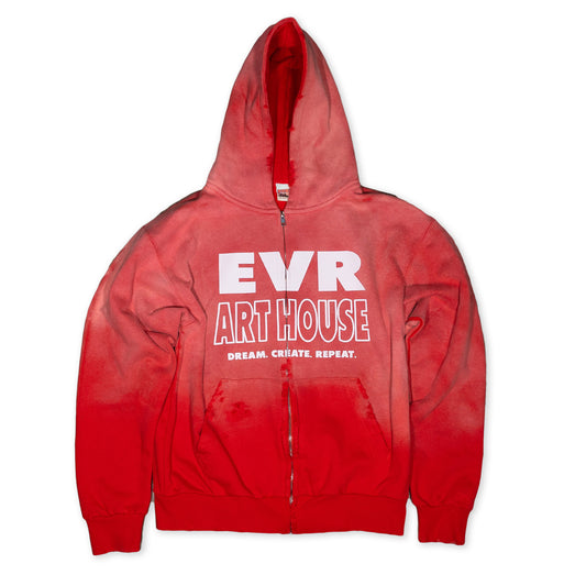 ART HOUSE ZIP UP HOODIE [CANDY CANE] - EVR® 